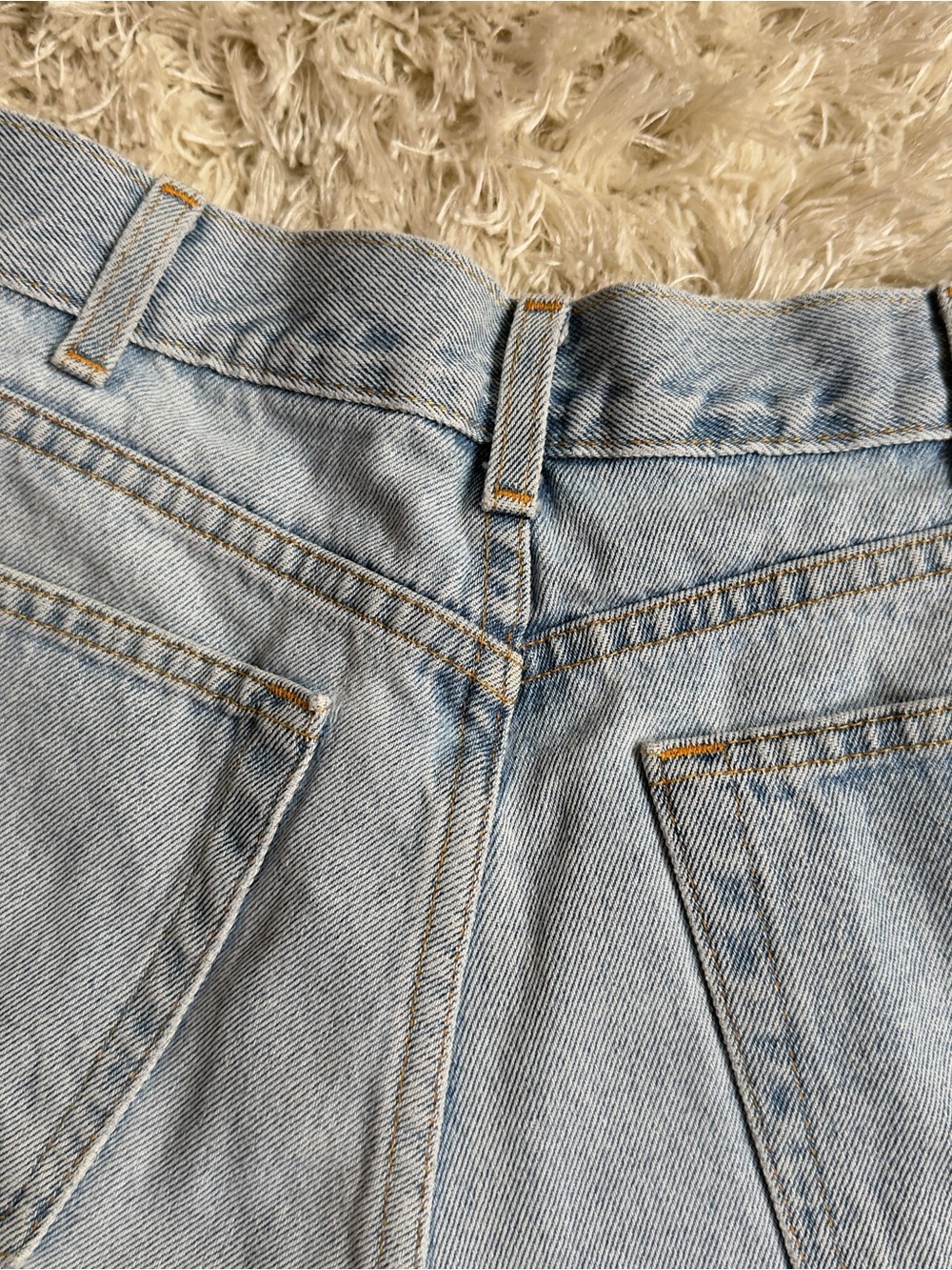 JCrew High Rise Raw Hem Light Wash Denim Cutoff Shorts Y2K Cotton Womens 12 32 - Picture 5 of 8